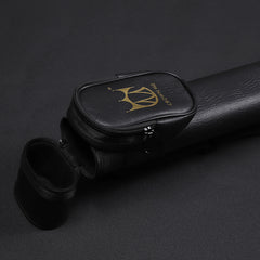 1/2 Billiard Cue Case | Premium PVC Leather Cue Tube with Accessory Pocket